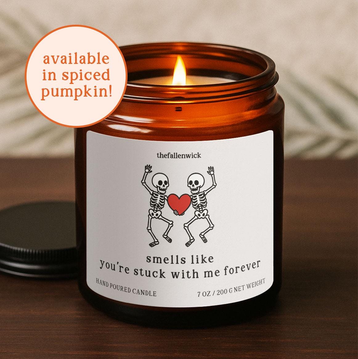 Halloween Smells Like You're Stuck With Me, Fall Decor, Autumn Candle, Spooky Season, Halloween Decor, Dancing Skeleton, Boyfriend Gift