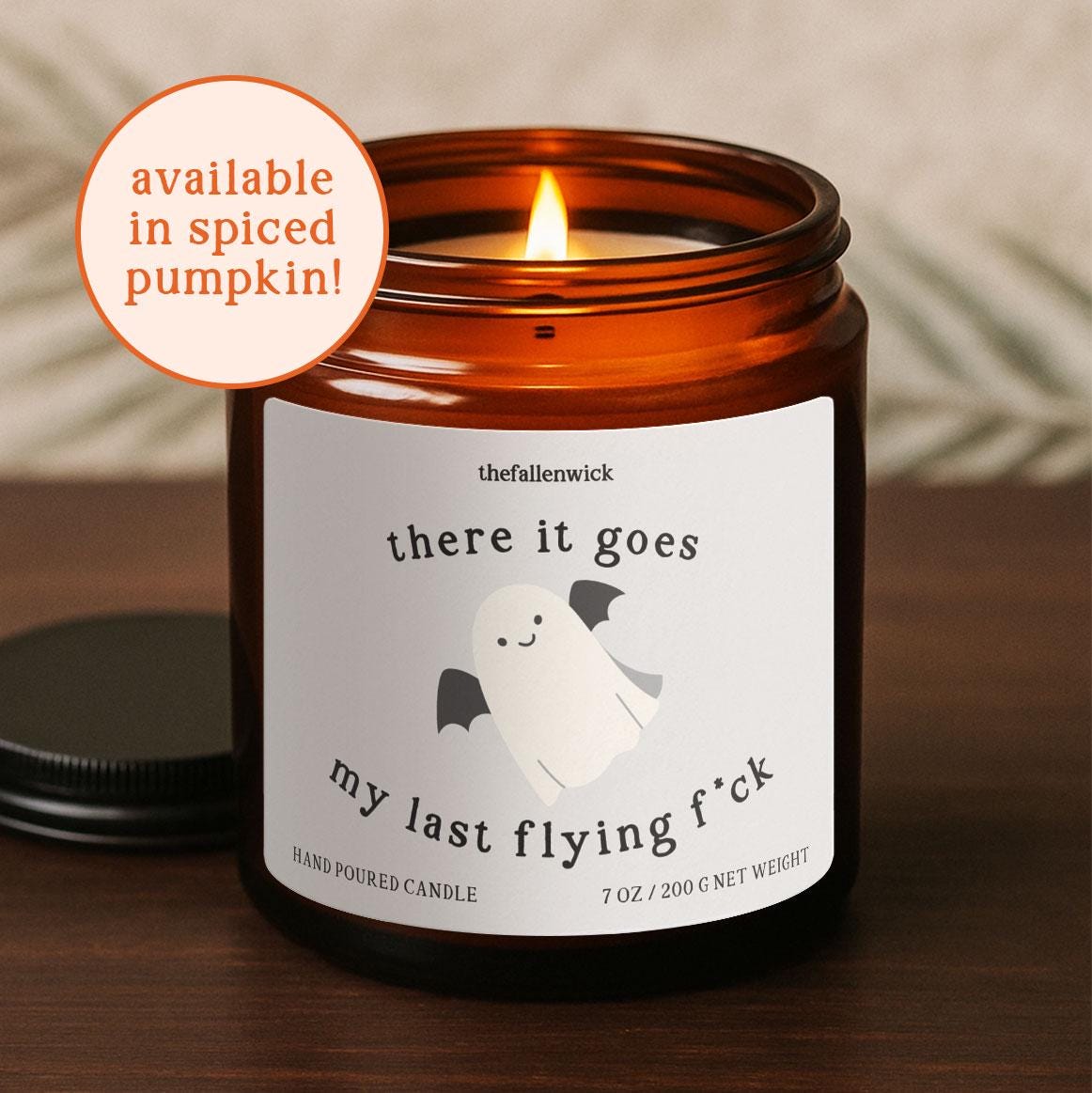 My Last Fuck Candle, Halloween Candle, Fall Decor, Autumn Candle, Spooky Season, Halloween Decor, Cute Ghost, Halloween Ghost, Handmade