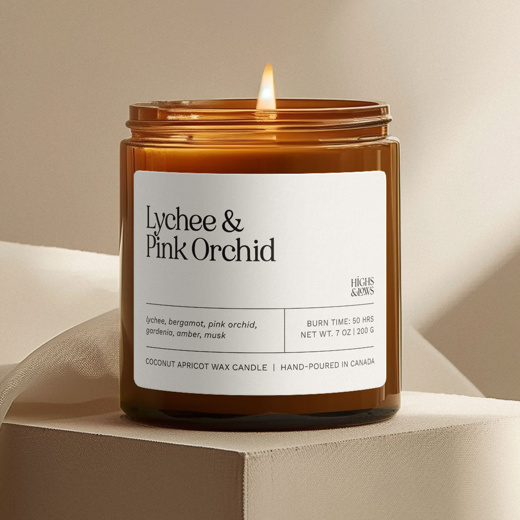 7oz Amber Glass Jar Candle – Spring Scents