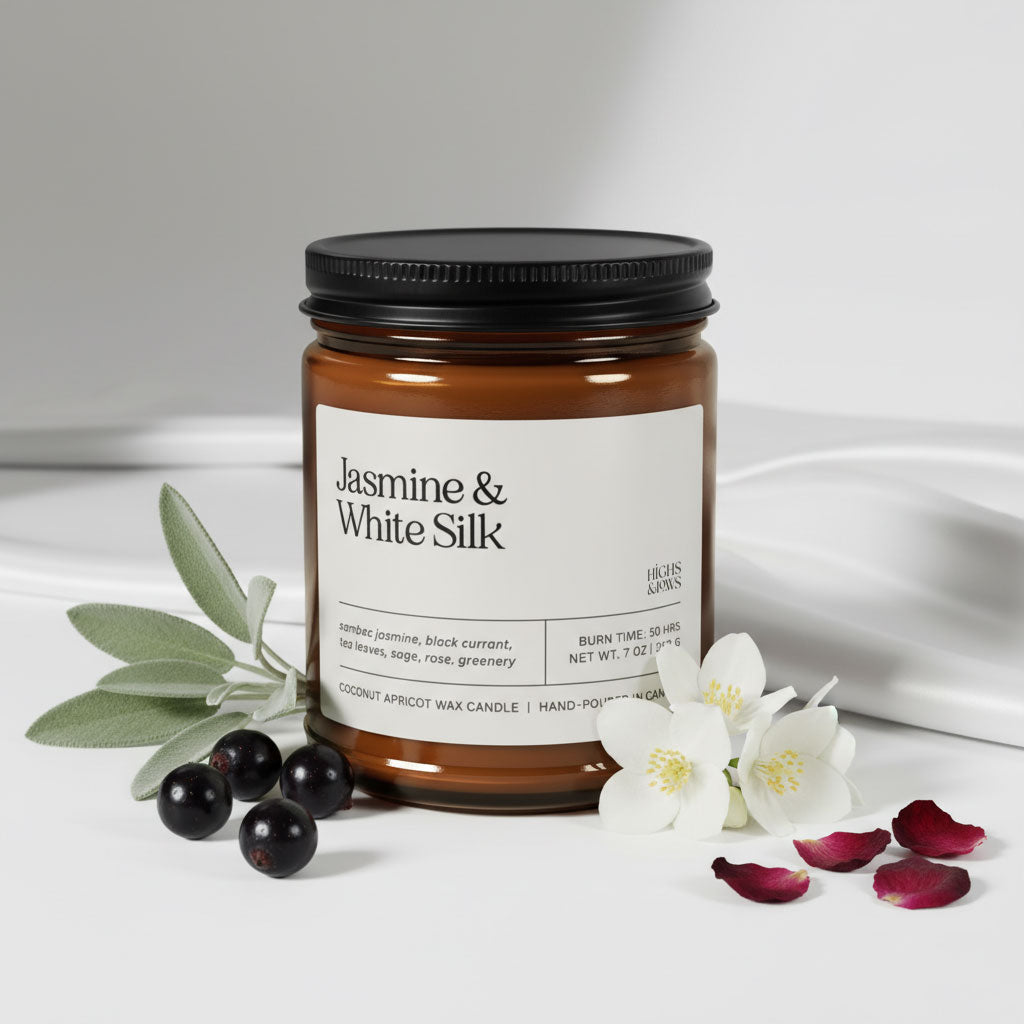 7oz Amber Glass Jar Candle – Spring Scents