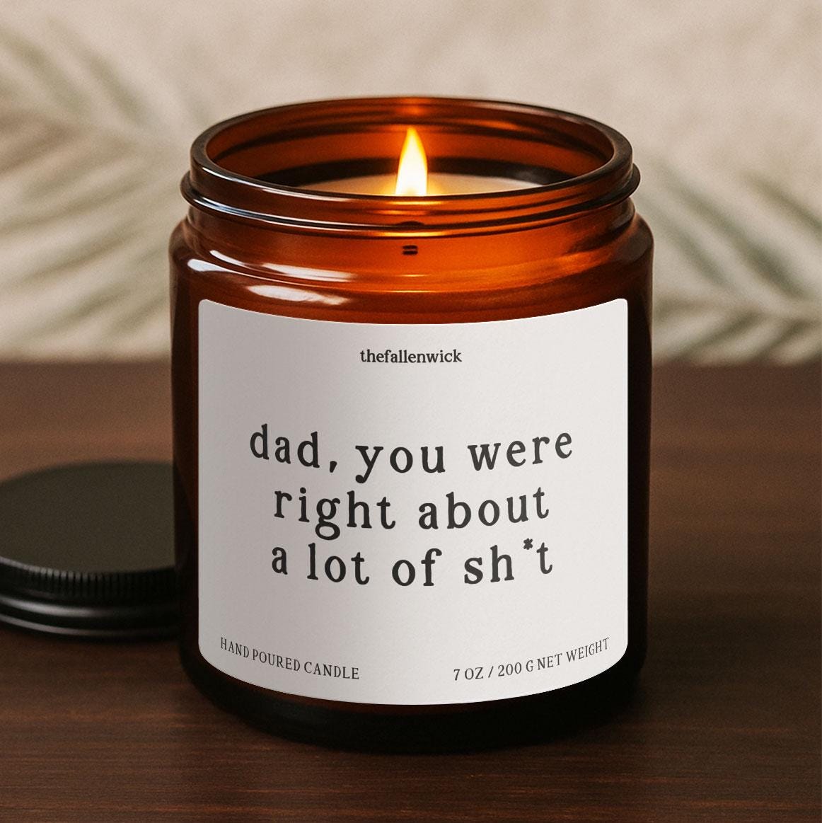 Dad You Were Right About a Lot of Sh*t, Dad Joke Gift, Father's Day Candle, Gift for Father-In-Law, Gift for Dad, Sentimental Unique Gift