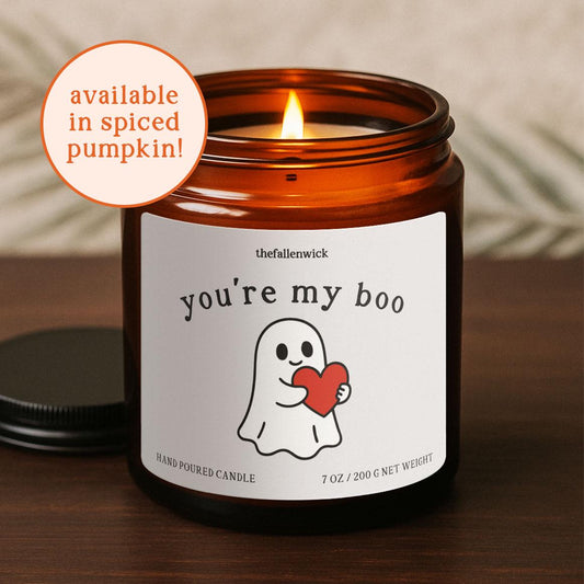 You're My Boo, Halloween Candle, Spooky Season, Halloween Decor, Gift for Girlfriend, Boo Basket, Cute Ghost, Fall Decor, Autumn Candle